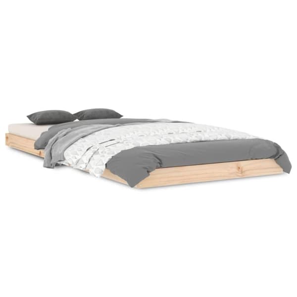 vidaXL sengeramme 90x200 cm massivt fyrretræ