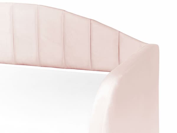 Dagseng Rosa Fløyel 90 x 200 cm Lamellbunn Polstret Moderne Glamour Barnerom Gjesterom Barnerom