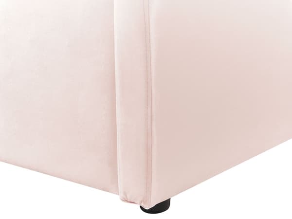 Dagseng Rosa Fløyel 90 x 200 cm Lamellbunn Polstret Moderne Glamour Barnerom Gjesterom Barnerom