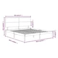 Miniatyrbillede 6 af 6: vidaXL sengeramme 180x200 cm massivt fyrretræ