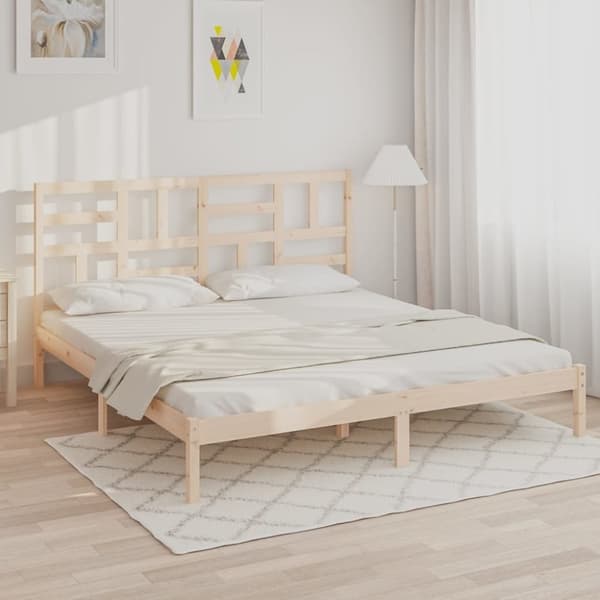 vidaXL sengeramme 180x200 cm massivt fyrretræ