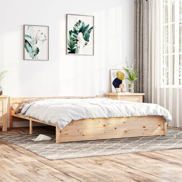 vidaXL Sängynrunko ilman patjaa massiivipuu 160x200 cm