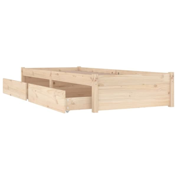 vidaXL sengeramme med skuffer 90x200 cm