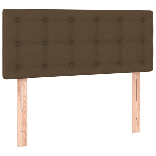 vidaXL Ramsäng med madrass mörkbrun 100x200 cm tyg