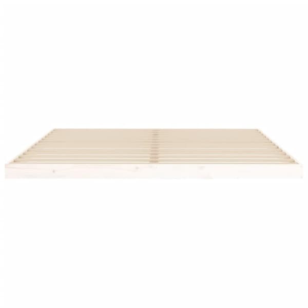 vidaXL sengeramme 180x200 cm massivt fyrretræ hvid