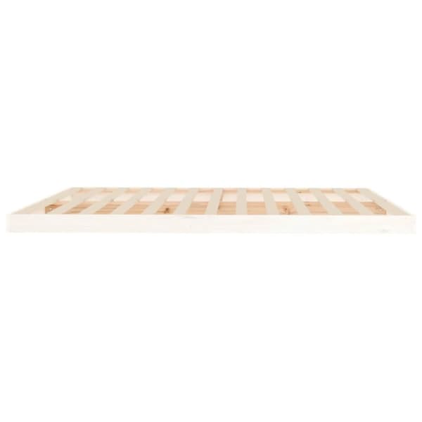 vidaXL sengeramme 180x200 cm massivt fyrretræ hvid