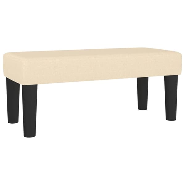 vidaXL Ramsäng med madrass gräddvit 100x200 cm tyg