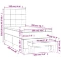 Miniatyrbild 8 av 8: vidaXL Ramsäng med madrass gräddvit 100x200 cm tyg