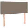 Miniatyrbild 6 av 7: vidaXL Ramsäng med madrass taupe 100x200 cm tyg