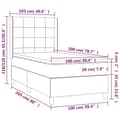 Miniatyrbild 8 av 8: vidaXL Ramsäng med madrass & LED gräddvit 100x200 cm tyg