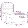 Miniatyrbild 7 av 9: vidaXL Ramsäng med madrass vit 100x200 cm konstläder