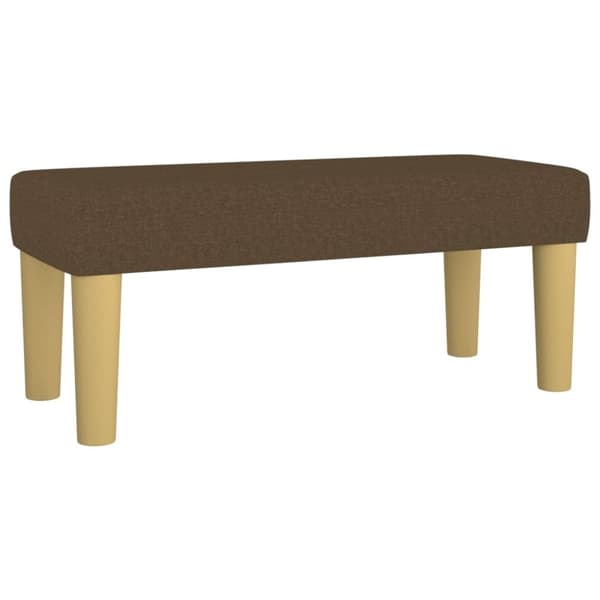 vidaXL Ramsäng med madrass mörkbrun 100x200 cm tyg