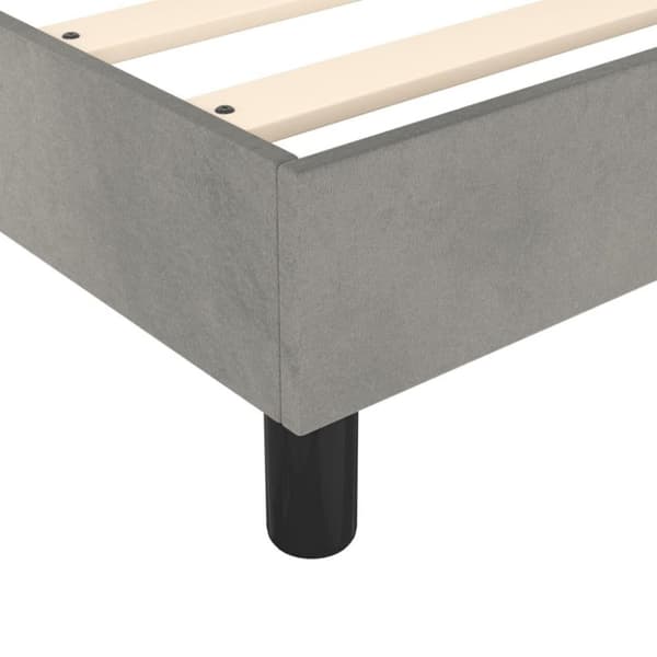 vidaXL Ramsäng med madrass ljusgrå 100x200 cm sammet