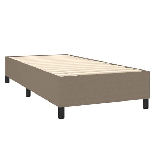 vidaXL Ramsäng med madrass taupe 100x200 cm tyg