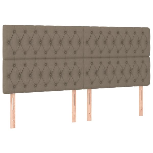 vidaXL Ramsäng med madrass taupe 180x200 cm tyg