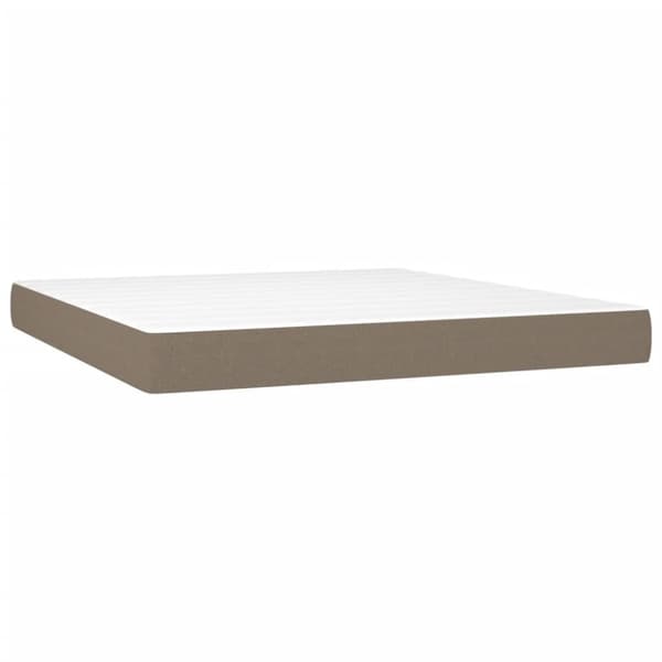 vidaXL Ramsäng med madrass taupe 180x200 cm tyg
