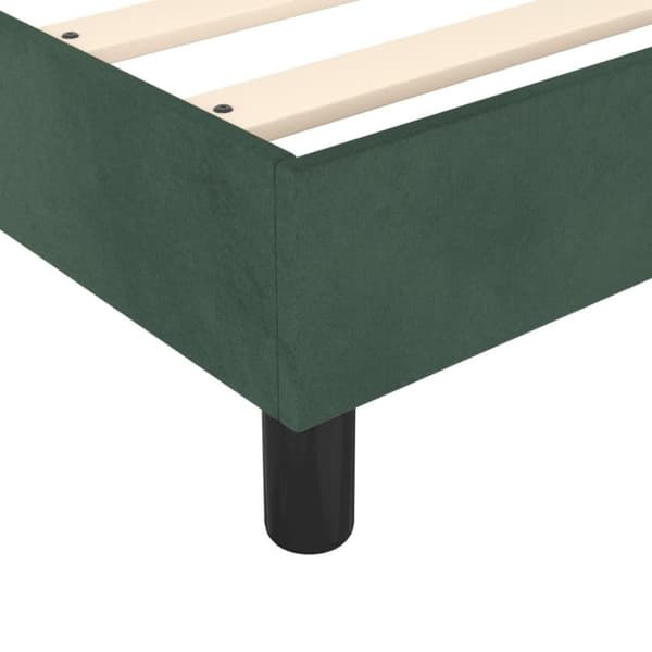 vidaXL Ramsäng med madrass mörkgrön 80x200 cm sammet