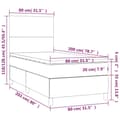 Miniatyrbild 6 av 6: vidaXL Ramsäng med madrass rosa 80x200 cm sammet