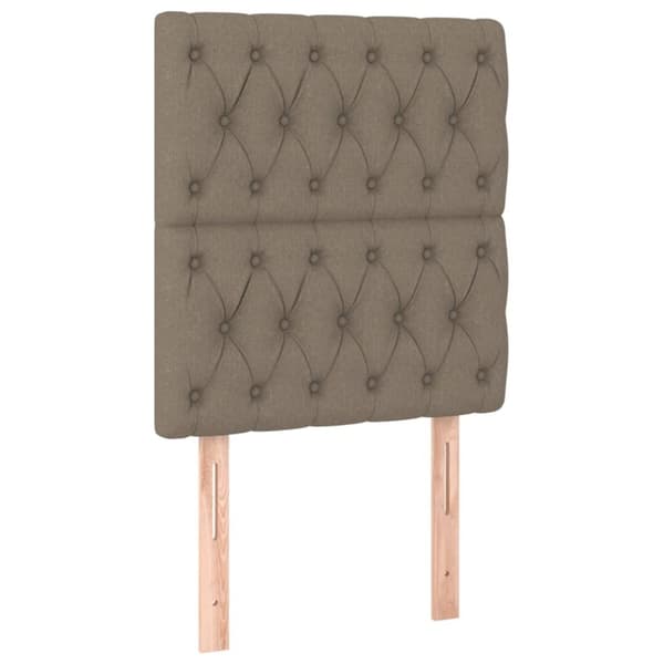 vidaXL Ramsäng med madrass taupe 80x200 cm tyg