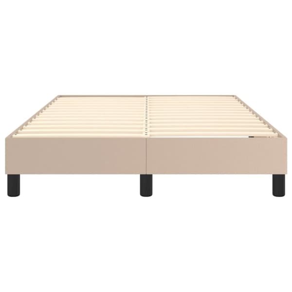 vidaXL Sängram cappuccino 120x200 cm konstläder