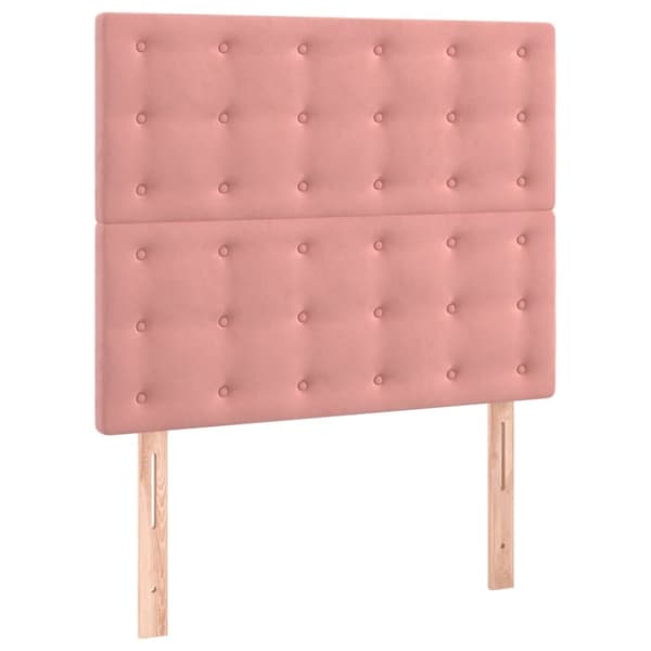 vidaXL Ramsäng med madrass rosa 80x200 cm sammet