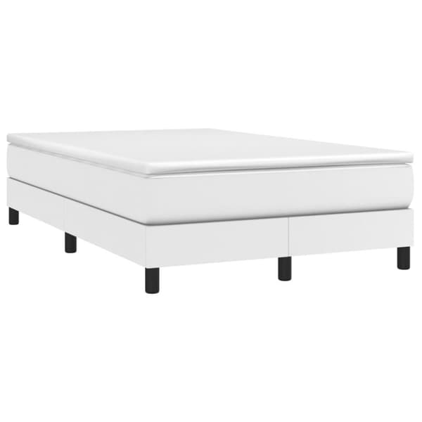 vidaXL Sängram vit 120x200 cm konstläder
