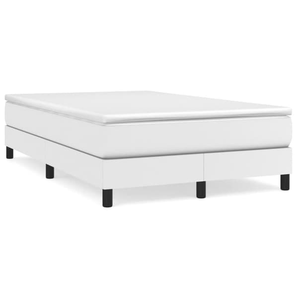 vidaXL Sängram vit 120x200 cm konstläder