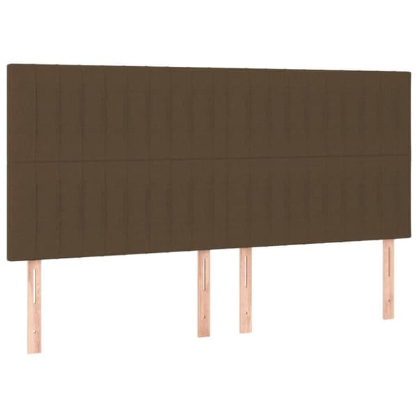 vidaXL Ramsäng med madrass mörkbrun 160x200 cm tyg