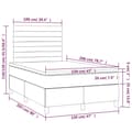 Miniatyrbild 6 av 6: vidaXL Ramsäng med madrass mörkgrön 120x200 cm sammet