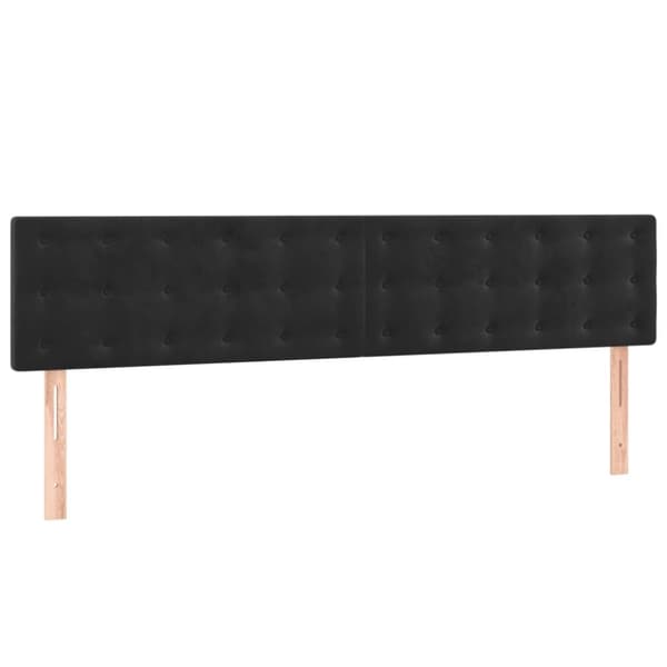 vidaXL Ramsäng med madrass svart 200x200 cm sammet