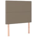 Miniatyrbild 5 av 8: vidaXL Ramsäng med madrass taupe 90x200 cm tyg