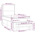 Miniatyrbild 8 av 8: vidaXL Ramsäng med madrass taupe 90x200 cm tyg