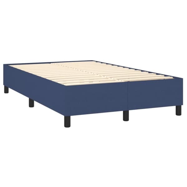 vidaXL Ramsäng med madrass blå 120x200 cm tyg