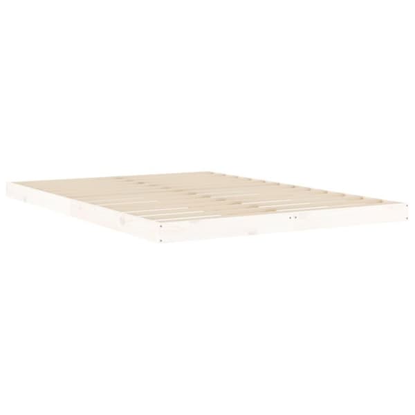vidaXL Sengeramme hvit 140x200 cm heltre furu