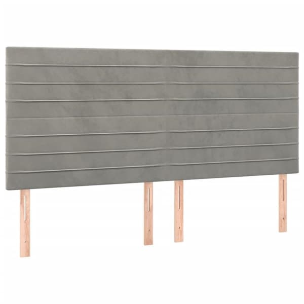 vidaXL Ramsäng med madrass ljusgrå 200x200 cm sammet