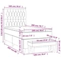 Miniatyrbild 8 av 8: vidaXL Ramsäng med madrass mörkgrön 100x200 cm sammet