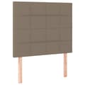 Miniatyrbild 5 av 8: vidaXL Ramsäng med madrass taupe 90x190 cm tyg
