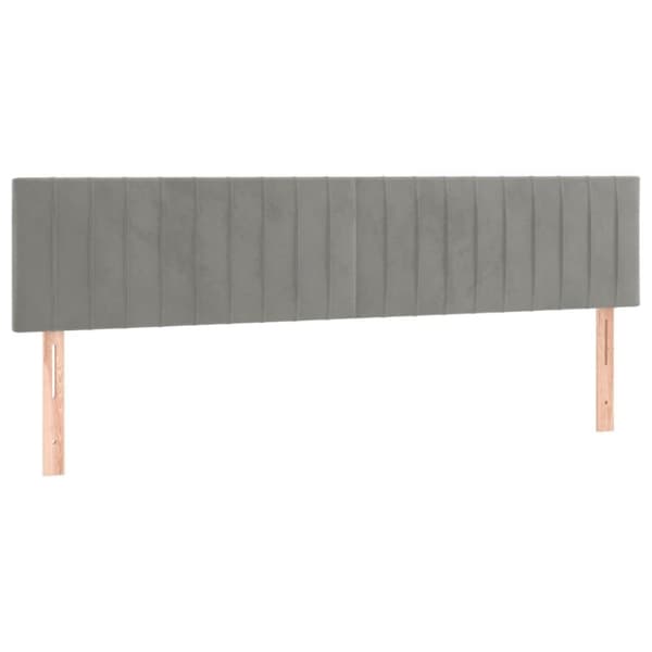 vidaXL Ramsäng med madrass ljusgrå 160x200 cm sammet