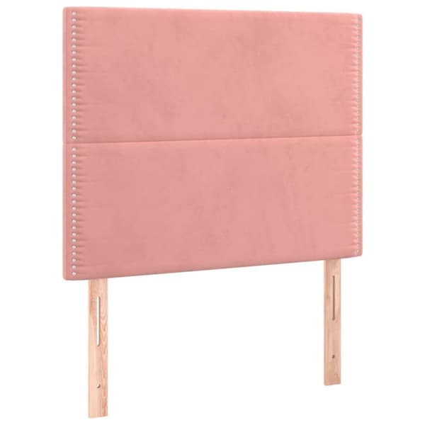 vidaXL Ramsäng med madrass rosa 80x200 cm sammet