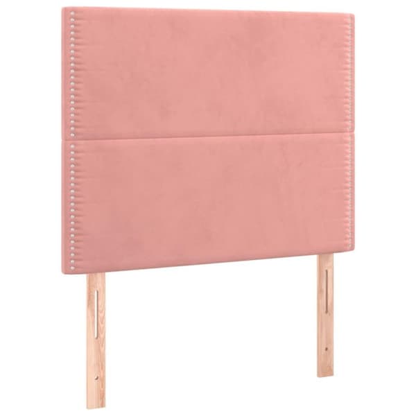 vidaXL Ramsäng med madrass rosa 90x190 cm sammet