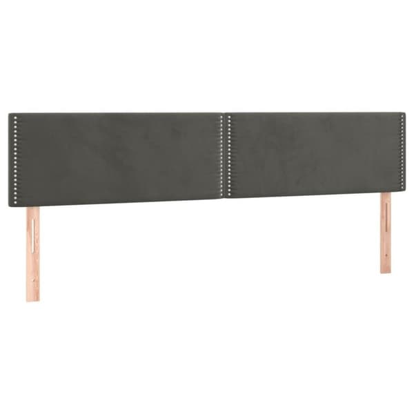 vidaXL Ramsäng med madrass mörkgrå 200x200 cm sammet