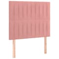 Miniatyrbild 6 av 7: vidaXL Ramsäng med madrass rosa 80x200 cm sammet