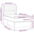 Miniatyrbild 7 av 7: vidaXL Ramsäng med madrass rosa 80x200 cm sammet