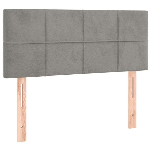 vidaXL Ramsäng med madrass ljusgrå 100x200 cm sammet