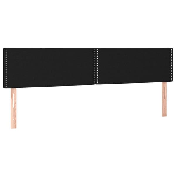vidaXL Ramsäng med madrass svart 200x200 cm tyg