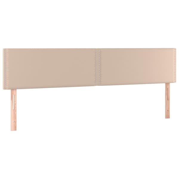 vidaXL Ramsäng med bäddmadrass & LED cappuccino 180x200 cm konstläder
