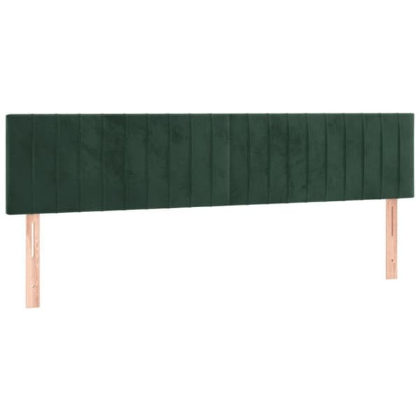 vidaXL Ramsäng med madrass mörkgrön 160x200 cm sammet