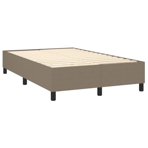 vidaXL Ramsäng med madrass taupe 120x200 cm tyg