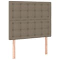 Miniatyrbild 5 av 8: vidaXL Ramsäng med madrass taupe 120x200 cm tyg