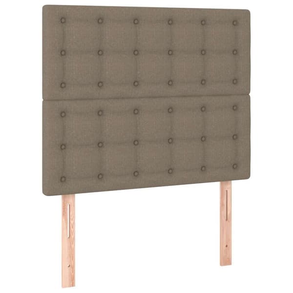 vidaXL Ramsäng med madrass taupe 120x200 cm tyg